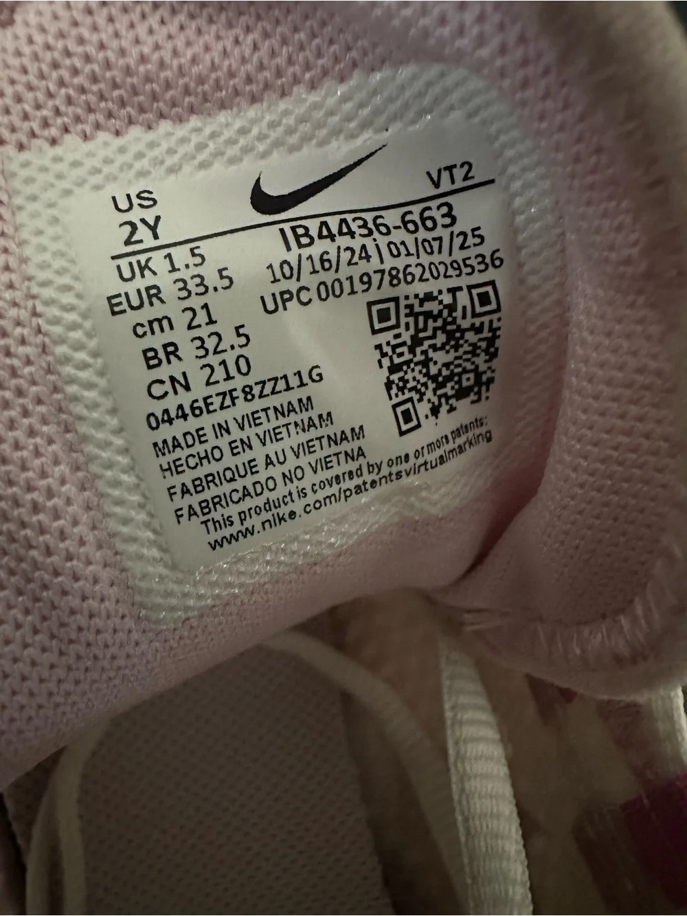 Nike Kids Air Max 270 Pink Girls 2Y Sneakers